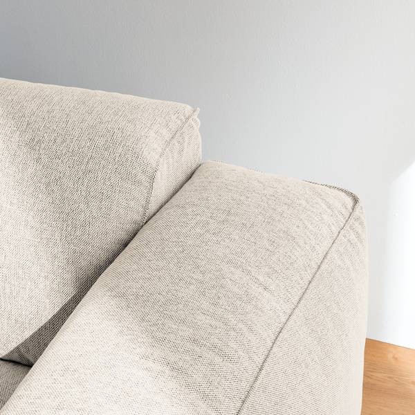 Ecksofa HUDSON 1,5-Sitzer mit Longchair Webstoff Saia: Beige - Longchair davorstehend rechts