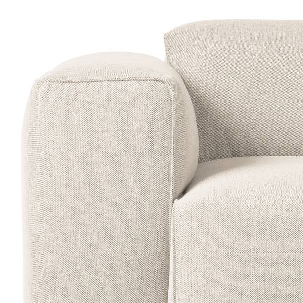 Ecksofa HUDSON 1,5-Sitzer mit Longchair Webstoff Saia: Beige - Longchair davorstehend rechts
