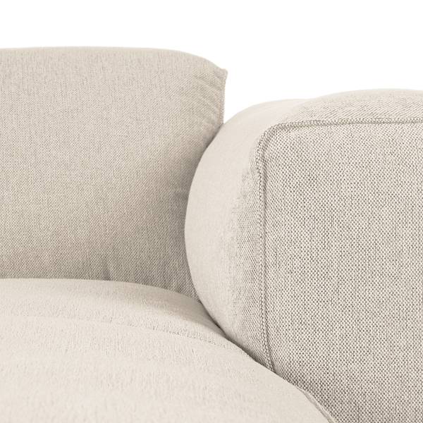Ecksofa HUDSON 1,5-Sitzer mit Longchair Webstoff Saia: Beige - Longchair davorstehend rechts