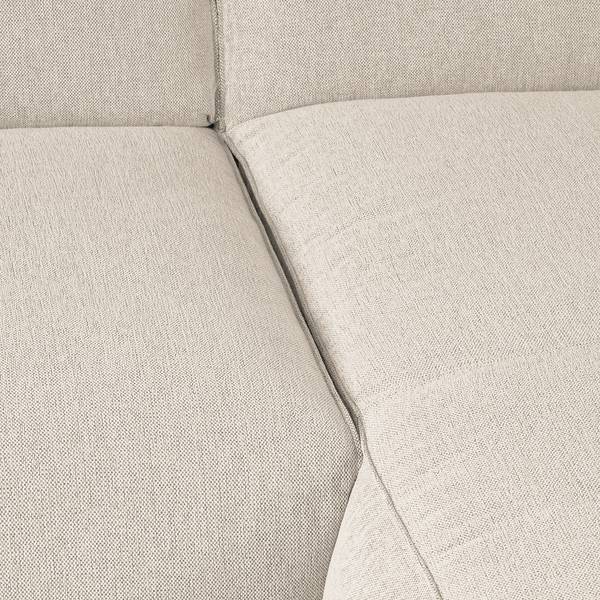 Ecksofa HUDSON 1,5-Sitzer mit Longchair Webstoff Saia: Beige - Longchair davorstehend rechts