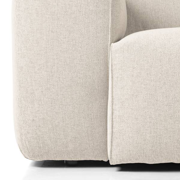 Ecksofa HUDSON 1,5-Sitzer mit Longchair Webstoff Saia: Beige - Longchair davorstehend rechts