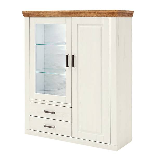 Highboard Arez Pinie Weiß / Eiche