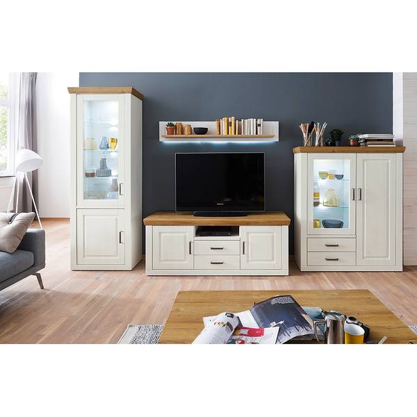 Highboard Arez Pinie Weiß / Eiche