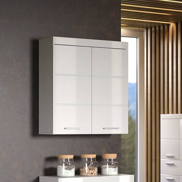 Wandkast Amanda hoogglans wit - Breedte: 73 cm