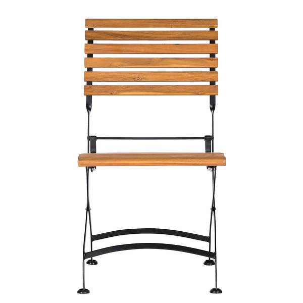 Tuinstoel Tuscany I (set van 2) massief acaciahout/staal - acaciahout/zwart