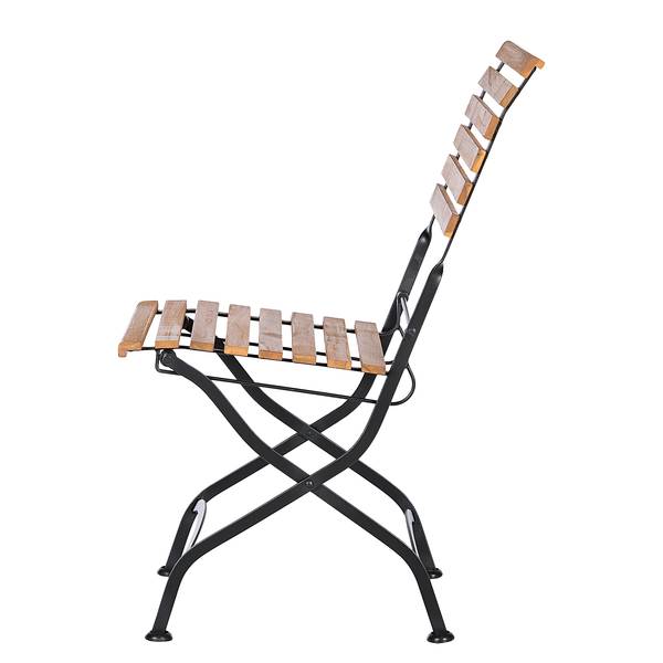 Tuinstoel Tuscany I (set van 2) massief acaciahout/staal - acaciahout/zwart