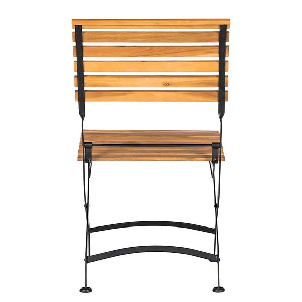 Tuinstoel Tuscany I (set van 2) massief acaciahout/staal - acaciahout/zwart