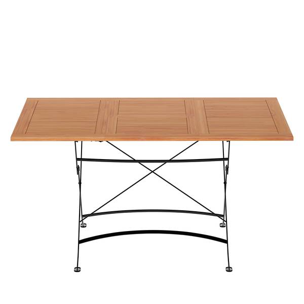 Uitschuifbare tuintafel Tuscany massief acaciahout/staal - acaciahout/zwart