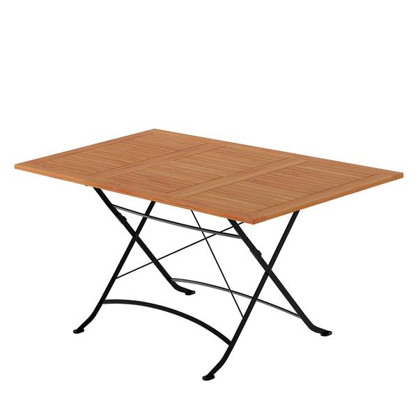 Uitschuifbare tuintafel Tuscany massief acaciahout/staal - acaciahout/zwart