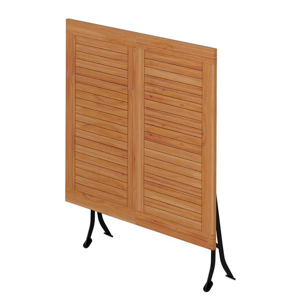 Uitschuifbare tuintafel Tuscany massief acaciahout/staal - acaciahout/zwart