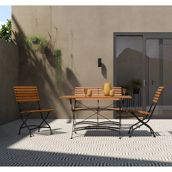 Tuinbank Tuscany massief acaciahout/staal - acaciahout/zwart