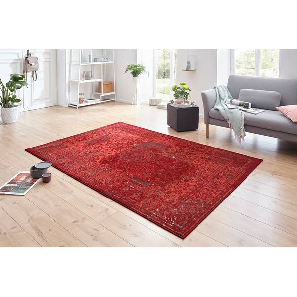 Kurzflorteppich Plume Kunstfaser - Rot - 160 x 230 cm