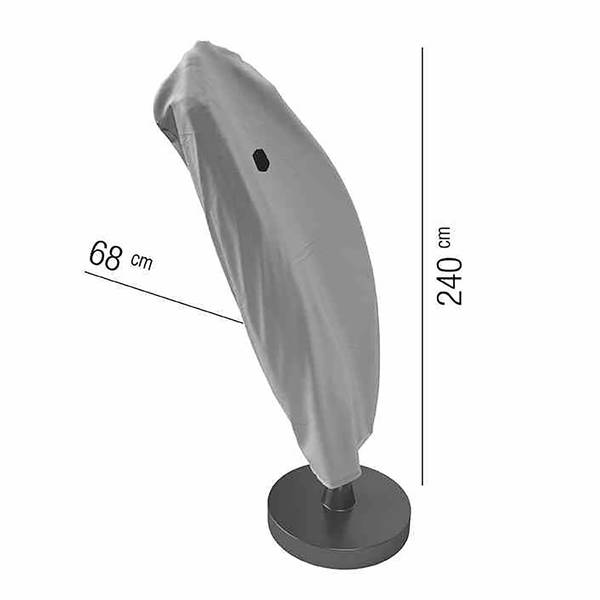 Schutzhülle Aqua Shield IX Silber - Webstoff - 68 x 240 x 68 cm