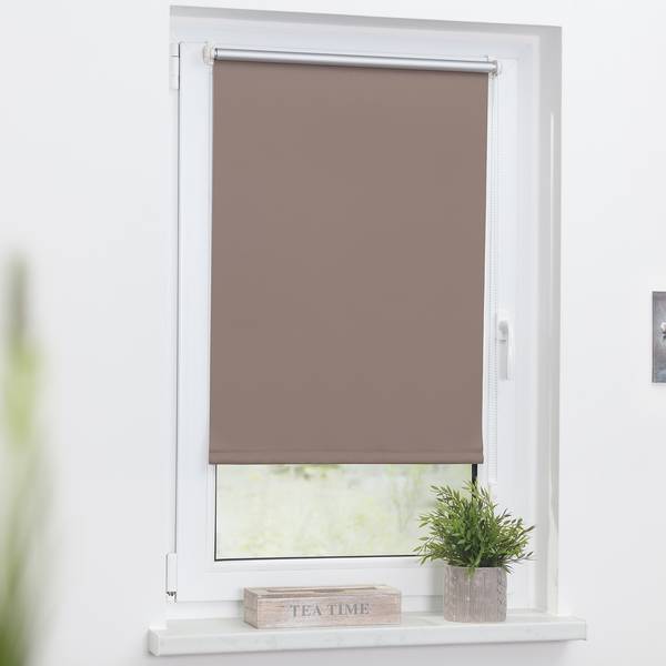 Thermo-Rollo Spotswood VI Webstoff - Taupe - 80 x 220 cm