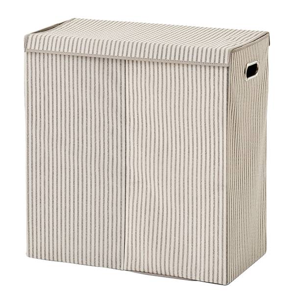 Wäschesammler Stripes Webstoff - Beige
