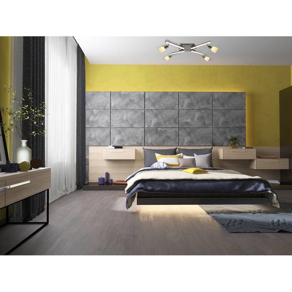 Plafonnier LED Ibiza III Verre dépoli / Acier inoxydable - 8 flammes
