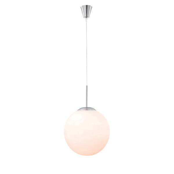 Pendelleuchte Balla I Milchglas / Eisen - 1-flammig