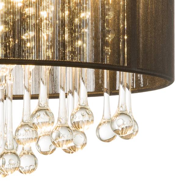 LED-Deckenleuchte Bagana Seide / Eisen - 8-flammig