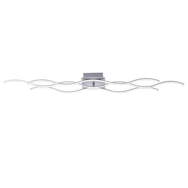 LED-Deckenleuchte Wave Metall / Kunststoff - 2-flammig - Tiefe: 140 cm