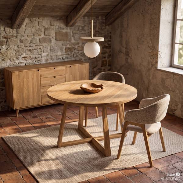Massives Sideboard FINSBY Eiche massiv - Eiche
