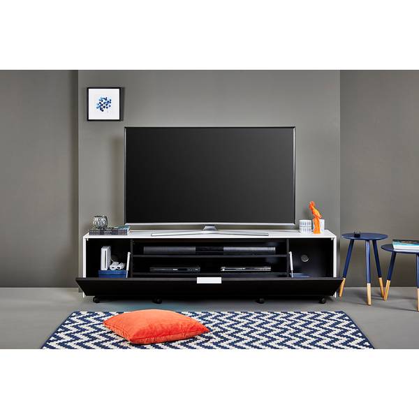 TV-Lowboard Sound 518 Schwarz / Weiß
