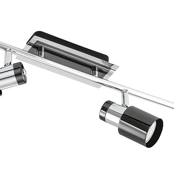 LED-Deckenleuchte Davida Stahl - Schwarz - Flammenanzahl: 4