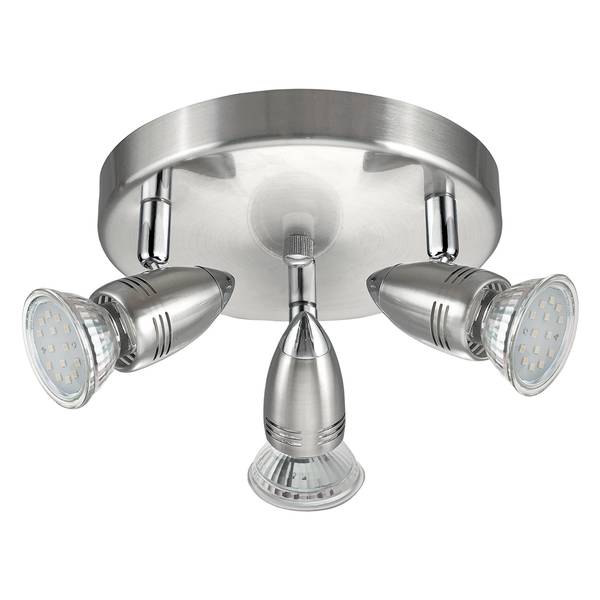 LED-Deckenleuchte Magnum IV Stahl - 3-flammig