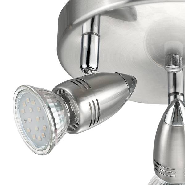 LED-Deckenleuchte Magnum IV Stahl - 3-flammig