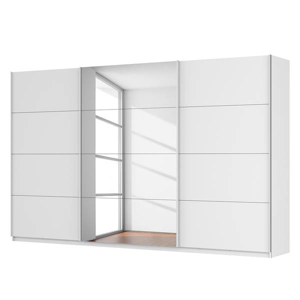 Schwebetürenschrank SKØP pure reflect Alpinweiß - 360 x 222 cm - 3 Türen