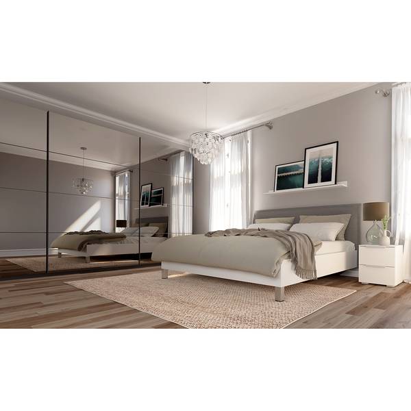 Schwebetürenschrank SKØP reflect+ Graphit - 405 x 236 cm - 3 Türen