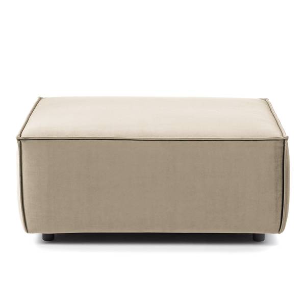 Polsterhocker KINX rechteckig Samt Shyla: Beige