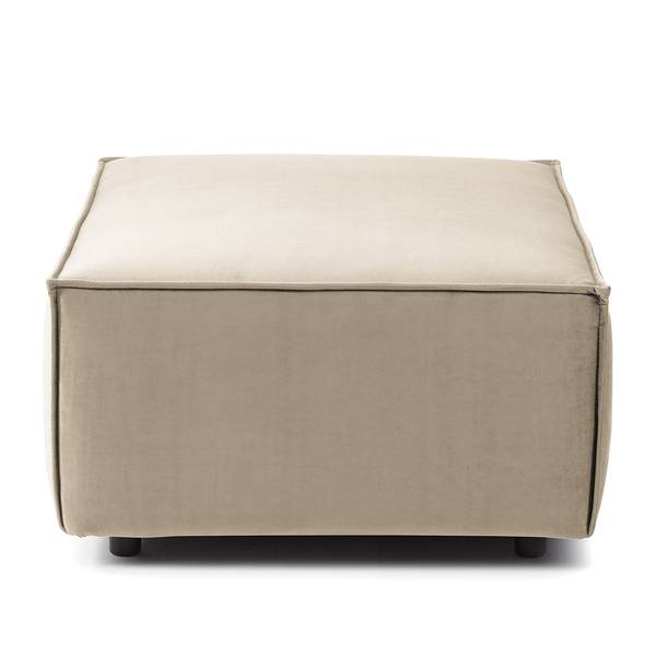 Polsterhocker KINX rechteckig Samt Shyla: Beige