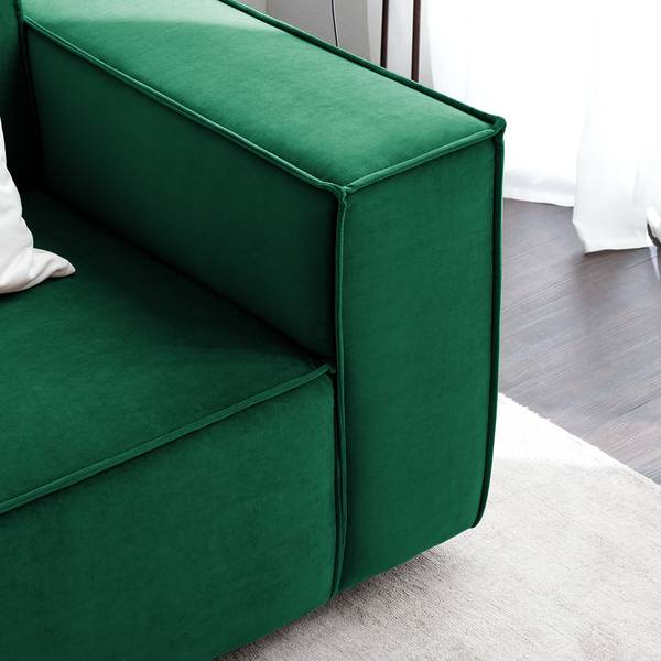 2,5-zitsbank KINX Fluweel - velours Shyla: donkergroen - geen functie