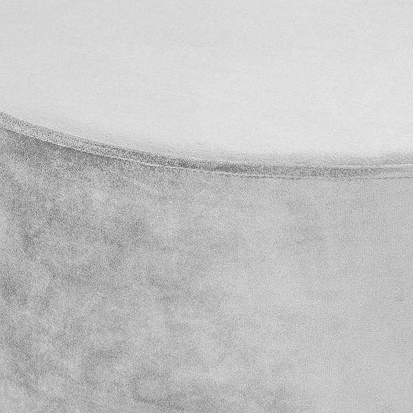 Hocker Novalie II Grenenhout, MDF, polyester, schuimstof - lichtgrijs