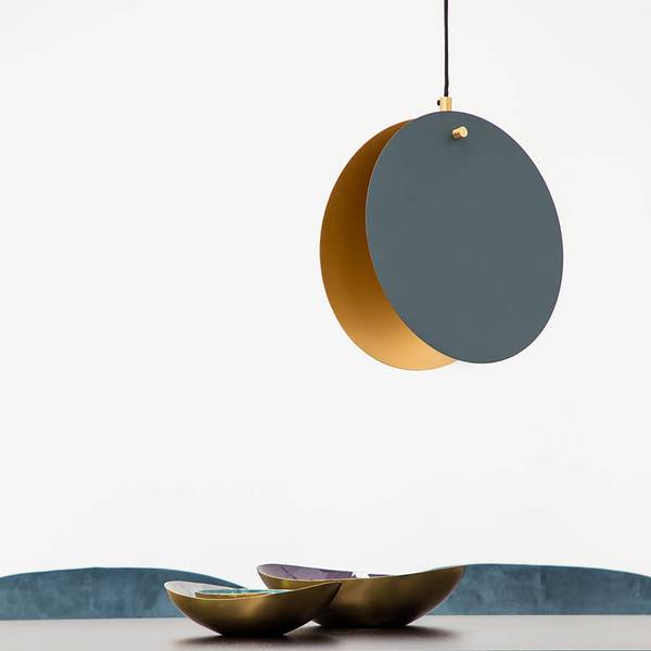 Pendelleuchte Cana Eisen - 1-flammig - Blau