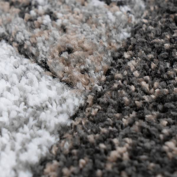 Kurzflorteppich Dominica Tanetane Kunstfaser - Grau - 160 x 230 cm