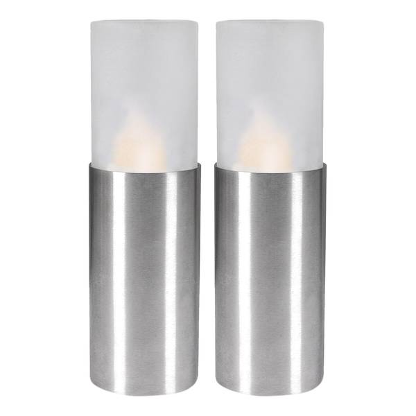 LED-Kerze Maracaipe Milchglas / Edelstahl - 1-flammig