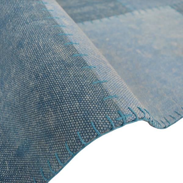 Kurzflorteppich Lyrical 110 Baumwollstoff - Jeansblau - 200 x 290 cm