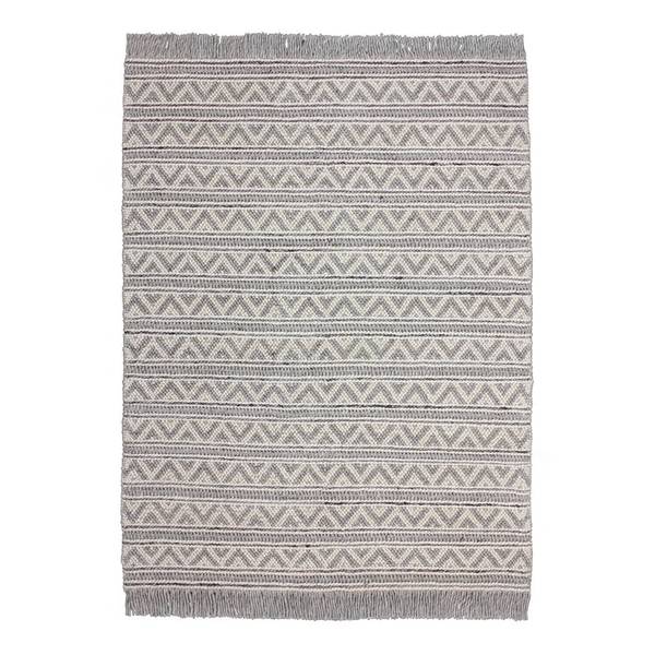 Kurzflorteppich Natura 410 Webstoff - Natural / Silber - 160 x 230 cm