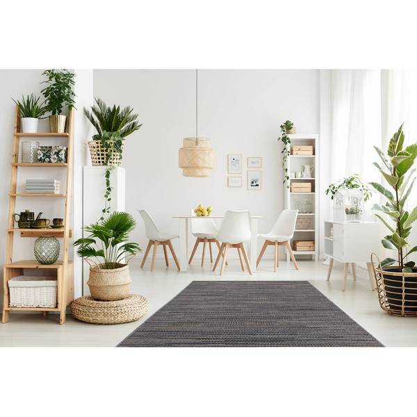 Kurzflorteppich Indonesia-Bali Webstoff - Grau - 80 x 230 cm