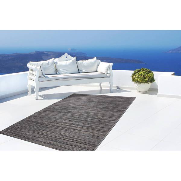 Kurzflorteppich Indonesia-Bali Webstoff - Grau - 80 x 230 cm