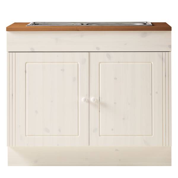 Ligne de cuisine LILLEHAMMER type B Pin massif - Pin blanc / Pin couleur miel