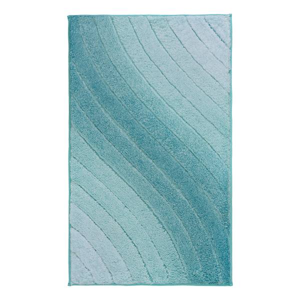 Badmat Tender textielmix - blauw - 60 x 100 cm