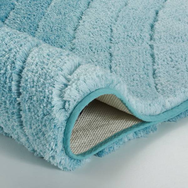 Badmat Tender textielmix - blauw - 60 x 100 cm