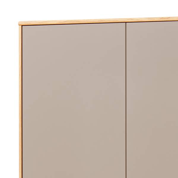 Schuhschrank Loveno Eiche teilmassiv / Metall - Taupe