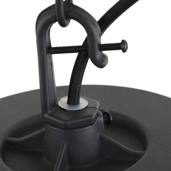 Suspension Mexlite XXII Acier / Verre - 1 ampoule - Noir