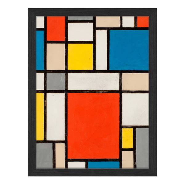 Afbeelding Red Square massief beukenhout/plexiglas - 32 x 42 cm