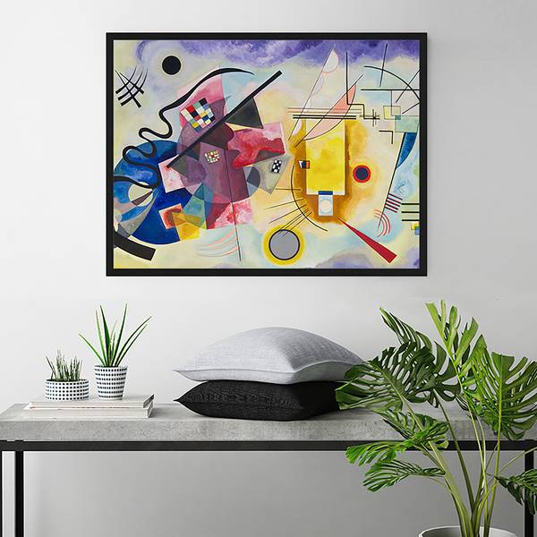 Tableau déco Yellow-Red-Blue Hêtre massif / Plexiglas - 82 x 62 cm