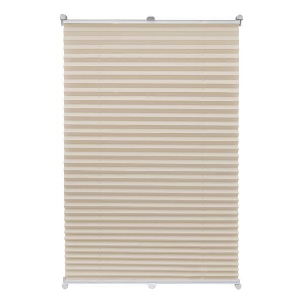 Plissé Klemmfix Fyn Geweven stof - magnolia - 60 x 130 cm