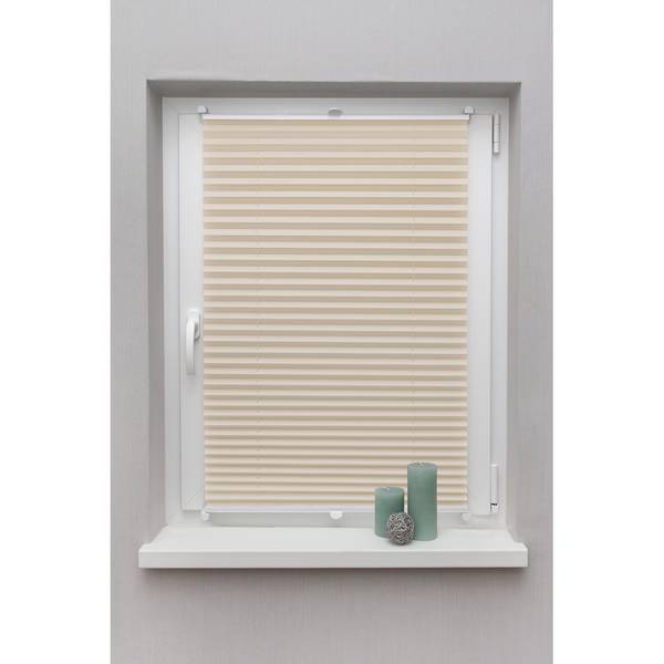 Plissé Klemmfix Fyn Geweven stof - magnolia - 60 x 130 cm